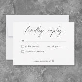 Nothing Fancy Just Love Minimalist Wedding  RSVP Kaartje