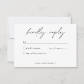 Nothing Fancy Just Love Minimalist Wedding  RSVP Kaartje (Voorkant)