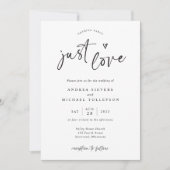 Nothing Fancy Just Love Modern Handwriting Wedding Kaart (Voorkant)