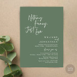 Nothing Fancy Just Love, Modern Wedding Dinner Kaart<br><div class="desc">Elegantly announce your happily ever after with our modern classy wedding elopement reception dinner celebration invitation card, with card title "Nothing Fancy, Just love". Tailored for couples continuing their love story, this invitation strikes a perfect balance of sophistication and charm, setting the scene for an unforgettable event. Featuring a modern...</div>