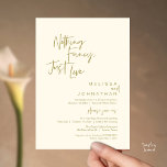 Nothing Fancy Just Love, Modern Wedding Dinner Kaart<br><div class="desc">Elegantly announce your happily ever after with our modern classy wedding elopement reception dinner celebration invitation card, with card title "Nothing Fancy, Just love". Tailored for couples continuing their love story, this invitation strikes a perfect balance of sophistication and charm, setting the scene for an unforgettable event. Featuring a modern...</div>