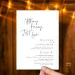 Nothing Fancy Just Love, Modern Wedding Dinner Kaart<br><div class="desc">Elegantly announce your happily ever after with our modern classy wedding elopement reception dinner celebration invitation card, with card title "Nothing Fancy, Just love". Tailored for couples continuing their love story, this invitation strikes a perfect balance of sophistication and charm, setting the scene for an unforgettable event. Featuring a modern...</div>