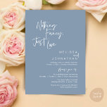 Nothing Fancy Just Love, Modern Wedding Reception Kaart<br><div class="desc">Elegantly announce your happily ever after with our modern classy wedding elopement reception dinner celebration invitation card, with card title "Nothing Fancy, Just love". Tailored for couples continuing their love story, this invitation strikes a perfect balance of sophistication and charm, setting the scene for an unforgettable event. Featuring a modern...</div>