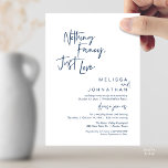 Nothing Fancy Just Love, Modern Wedding Reception Kaart<br><div class="desc">Elegantly announce your happily ever after with our modern classy wedding elopement reception dinner celebration invitation card, with card title "Nothing Fancy, Just love". Tailored for couples continuing their love story, this invitation strikes a perfect balance of sophistication and charm, setting the scene for an unforgettable event. Featuring a modern...</div>