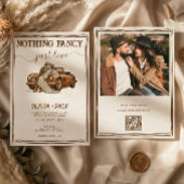 Nothing Fancy Just Love Photo QR Code Wedding Kaart