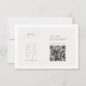 Nothing Fancy Just Love QR-code RSVP Card (Voorkant)