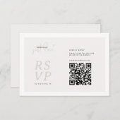 Nothing Fancy Just Love QR-code RSVP Card (Voorkant / Achterkant)