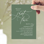 Nothing Fancy, Just Love, Romantic Wedding Dinner Kaart<br><div class="desc">Celebrate your love story with this elegant minimalist wedding invitation, designed with a refined sans font paired with delicate romantic elegant handwritten script. Perfect for couples who love modern romance, soft neutrals, and timeless typography, "Nothing Fancy, Just Love". Perfect for couples extending their joyous occasion, this invitation exudes sophistication with...</div>