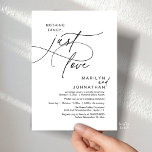 Nothing Fancy, Just Love, Romantic Wedding Dinner Kaart<br><div class="desc">Celebrate your love story with this elegant minimalist wedding invitation, designed with a refined sans font paired with delicate romantic elegant handwritten script. Perfect for couples who love modern romance, soft neutrals, and timeless typography, "Nothing Fancy, Just Love". Perfect for couples extending their joyous occasion, this invitation exudes sophistication with...</div>