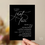 Nothing Fancy, Just Love, Romantic Wedding Dinner Kaart<br><div class="desc">Celebrate your love story with this elegant minimalist wedding invitation, designed with a refined sans font paired with delicate romantic elegant handwritten script. Perfect for couples who love modern romance, soft neutrals, and timeless typography, "Nothing Fancy, Just Love". Perfect for couples extending their joyous occasion, this invitation exudes sophistication with...</div>
