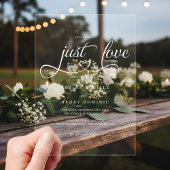 Nothing Fancy Just Love Script Heart Wedding Acryl Uitnodigingen