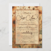 Nothing Fancy Just Love Sienna Boho Floral Wedding Kaart (Voorkant)