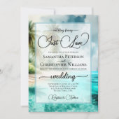 Nothing Fancy Just Love Tropical Beach Wedding Kaart (Voorkant)