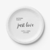 Nothing Fancy Just Love Wedding   Papieren Bordje (Voorkant)