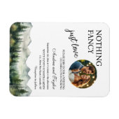 Nothing Fancy Just Love Wedding Photo Invitation Magneet (Horizontaal)