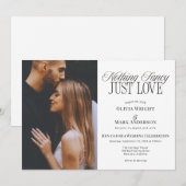 Nothing Fancy Just Love Wedding Reception Kaart (Voorkant / Achterkant)