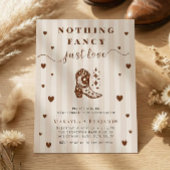 Nothing Fancy Just Love Western Rustic Wedding Kaart