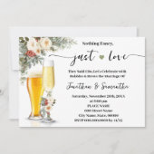 Nothing Fancy Just Love White Winter Wedding Kaart (Voorkant)