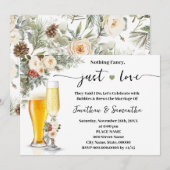 Nothing Fancy Just Love White Winter Wedding Kaart (Voorkant / Achterkant)