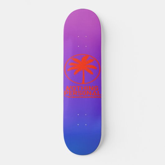 Nothing Personal Blauw en Paars Verloop Persoonlijk Skateboard (Voorkant)
