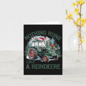 Nothing Runs Like A Reindeer Christmas Tractor Far Kaart (Gele Bloem)