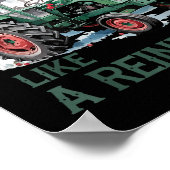 Nothing Runs Like A Reindeer Christmas Tractor Far Poster (Hoek)