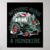 Nothing Runs Like A Reindeer Christmas Tractor Far Poster (Voorkant)