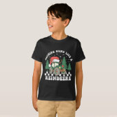 Nothing Runs Like A Reindeer Funny Christmas Famil T-shirt (Voorkant volledig)