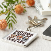 Nothing Scares Me, I Have Three Kids Sleutelhanger (Zijkant)