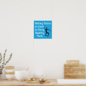 Nothing smaakt zo goed als gezond zijn slogan poster (Keuken)