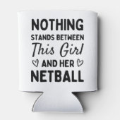 Nothing stands between this girl and her netball. blikjeskoeler (Achterkant)
