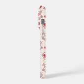 Notification Heart Bell Burgundy Red Love Pattern iPhone Hoesje (Linkerkant)