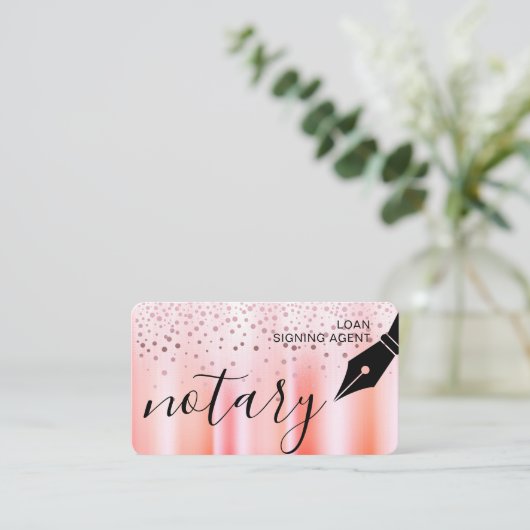 Notional Loan Signing Agent Nib Logo Tax Roos Gold Visitekaartje (Staand voorkant)