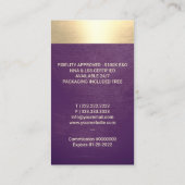 Notional Loan Signing Agent Paars & Gold Quill Visitekaartje (Achterkant)