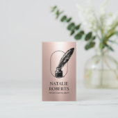 Notional Loan Signing Agent Quill Logo Gold Visitekaartje (Staand voorkant)