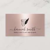 Notional Loan Signing Agent Quill Logo Gold Visitekaartje (Voorkant)