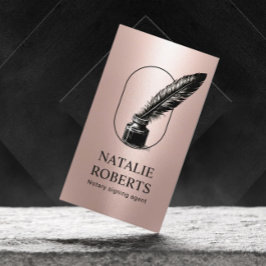 Notional Loan Signing Agent Quill Logo Gold Visitekaartje