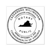 Notional Public Virginia Zelfinktende Stempel (Design)
