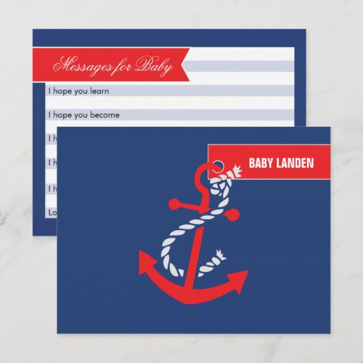 Notische wensen voor Baby Kaart (Voorkant / Achterkant)