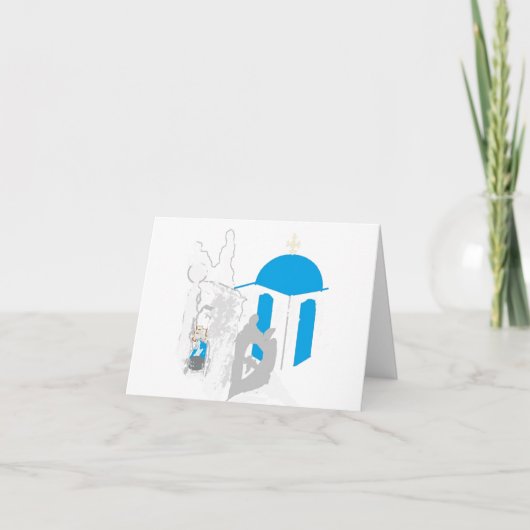 notitie Kaart: Grieks Kerk Paros Island Notitiekaartje (Voorkant)