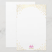 NOTITIE PAPIER glamoureuze rustieke gouden folie c (Voorkant / Achterkant)