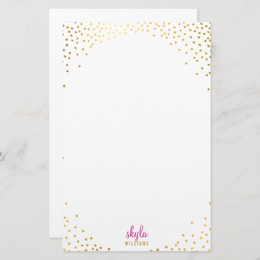 NOTITIE PAPIER glamoureuze rustieke gouden folie c (Voorkant / Achterkant)