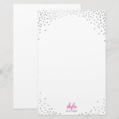 NOTITIE PAPIER glamoureuze rustieke zilveren folie (Voorkant / Achterkant)