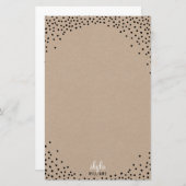 NOTITIE PAPIER rustieke zwarte confetti spot witte (Voorkant / Achterkant)