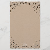 NOTITIE PAPIER rustieke zwarte confetti spot witte (Voorkant)