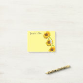Notitie Post-it-notities, Sunflower Dove Floral Post-it® Notes (Op bureau)