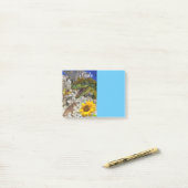 Notitie Post-it-notities, Zonnebloem Bloemige Dino Post-it® Notes (Op bureau)