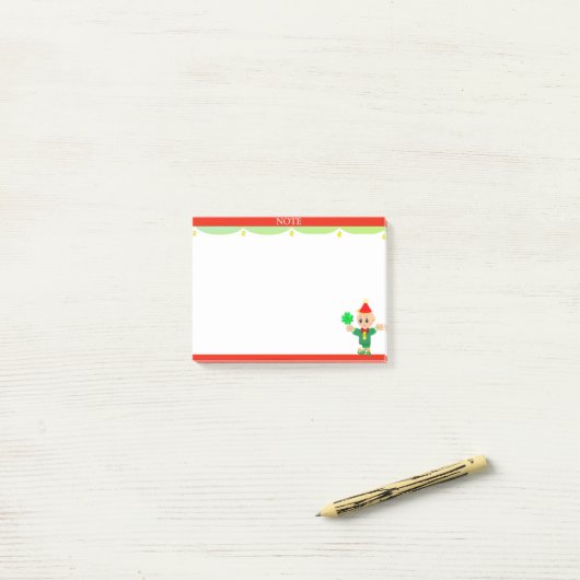 Notitie & Schattige Elf Post-it® Notes (Op bureau)