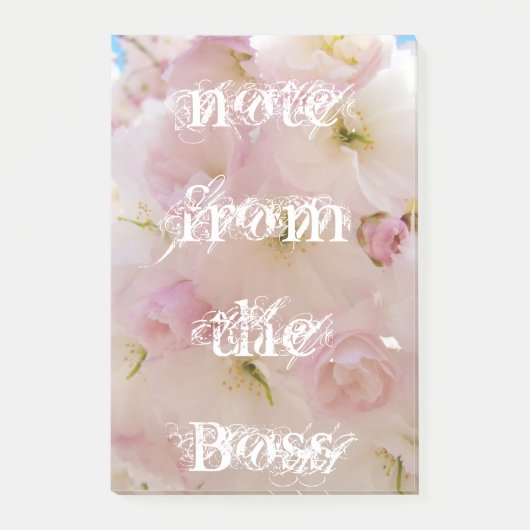 notitie van de baas post-it briefjes Roze Bloesem Post-it® Notes (Voorkant)