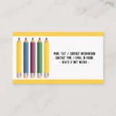 Notitie van een docent - Kleurrijke potloden Notit Informatiekaartje (Achterkant)